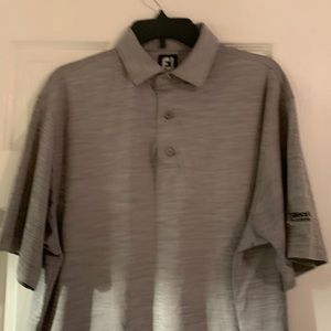 Men’s FJ golf shirt, large, gray